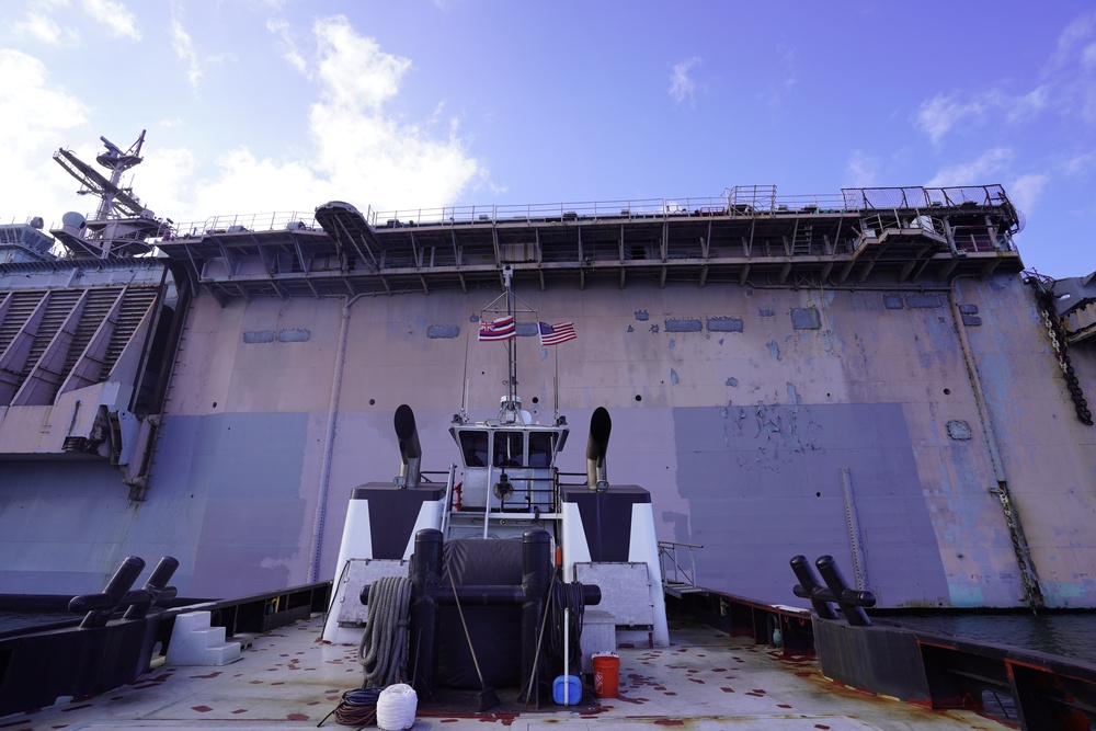 Decommissioned USS Tarawa Towed, Following SALVEX 24-001