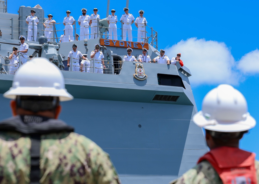 HMAS Sydney Arrives at JBPHH for RIMPAC 2024