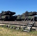 First railhead of APS-2 tanks bound for new APS worksite in Powidz, Poland departs Mannheim