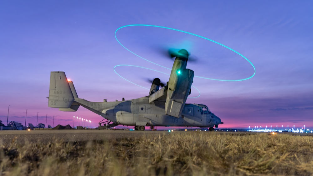 MRF-D 24.3: MV-22B Ospreys take off from RAAF Darwin during Exercise Diamond Storm 24