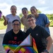 Sailors and Staff Pose for a Photo during Pride Celebrations