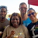 Sailors Pose Together During a Pride Themed Celebration at Camp Covington