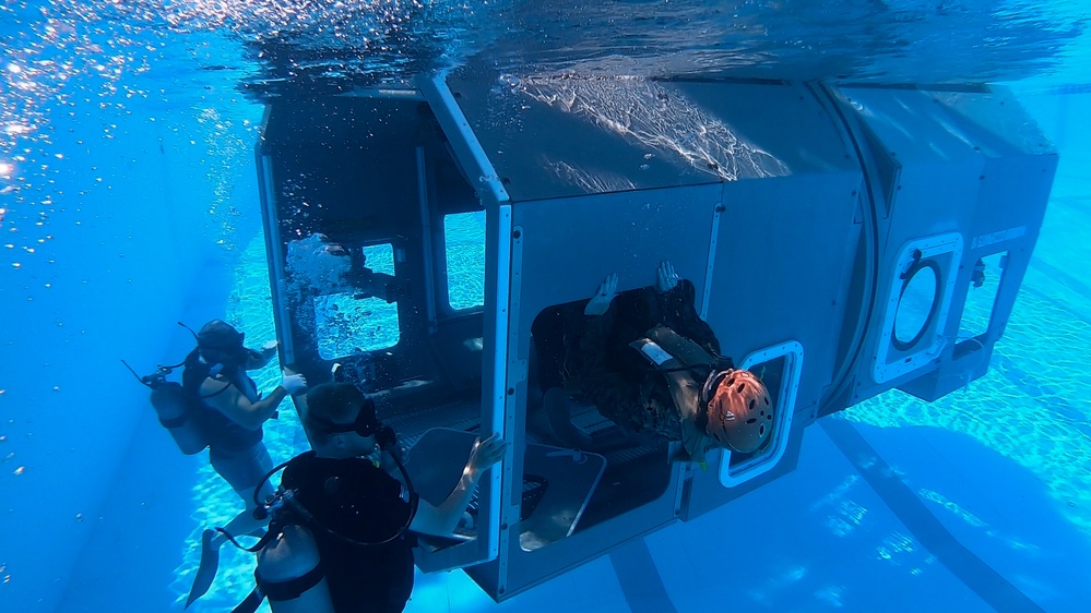 Marines with III MEF conduct Underwater Egress Training