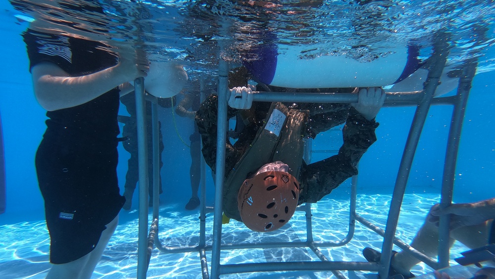 Marines with III MEF conduct Underwater Egress Training