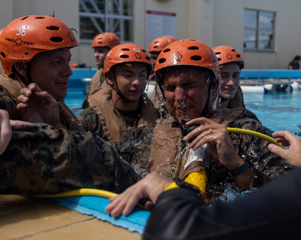 Marines with III MEF conduct Underwater Egress Training