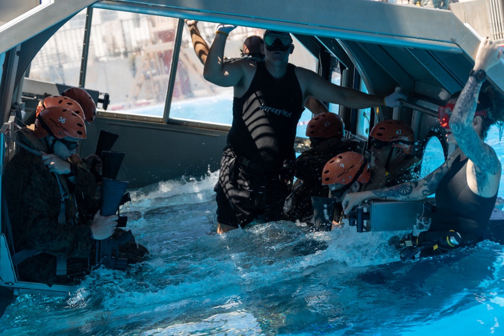 Marines with III MEF conduct Underwater Egress Training