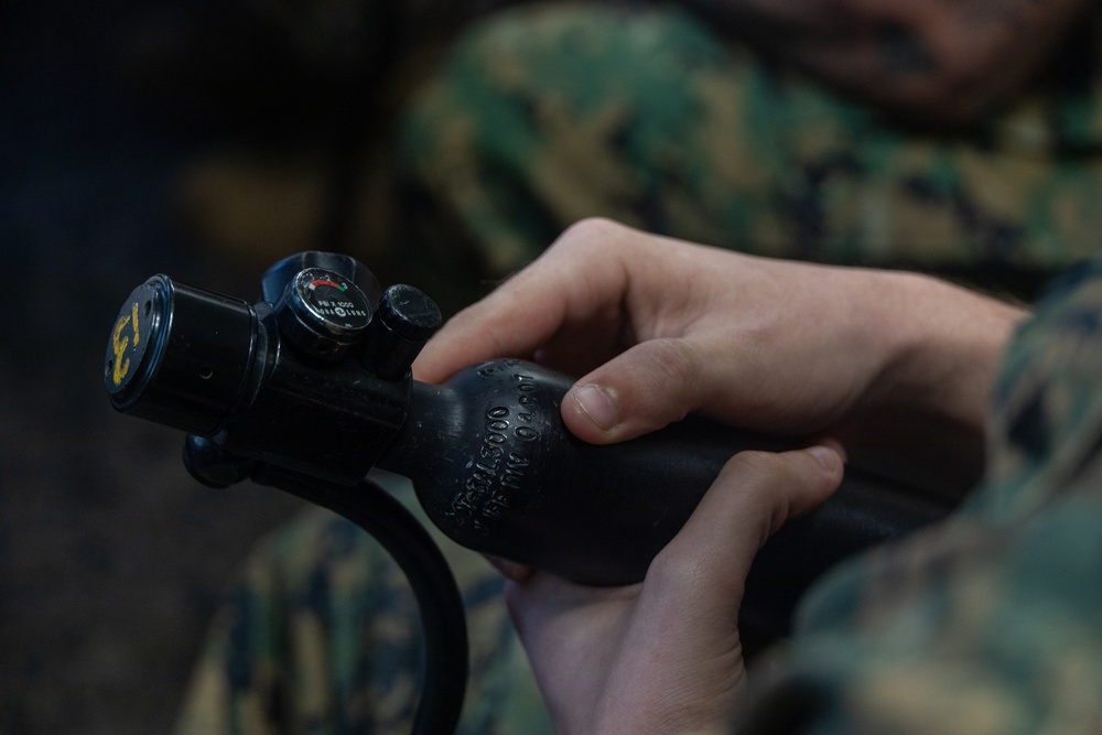 Marines with III MEF conduct Underwater Egress Training