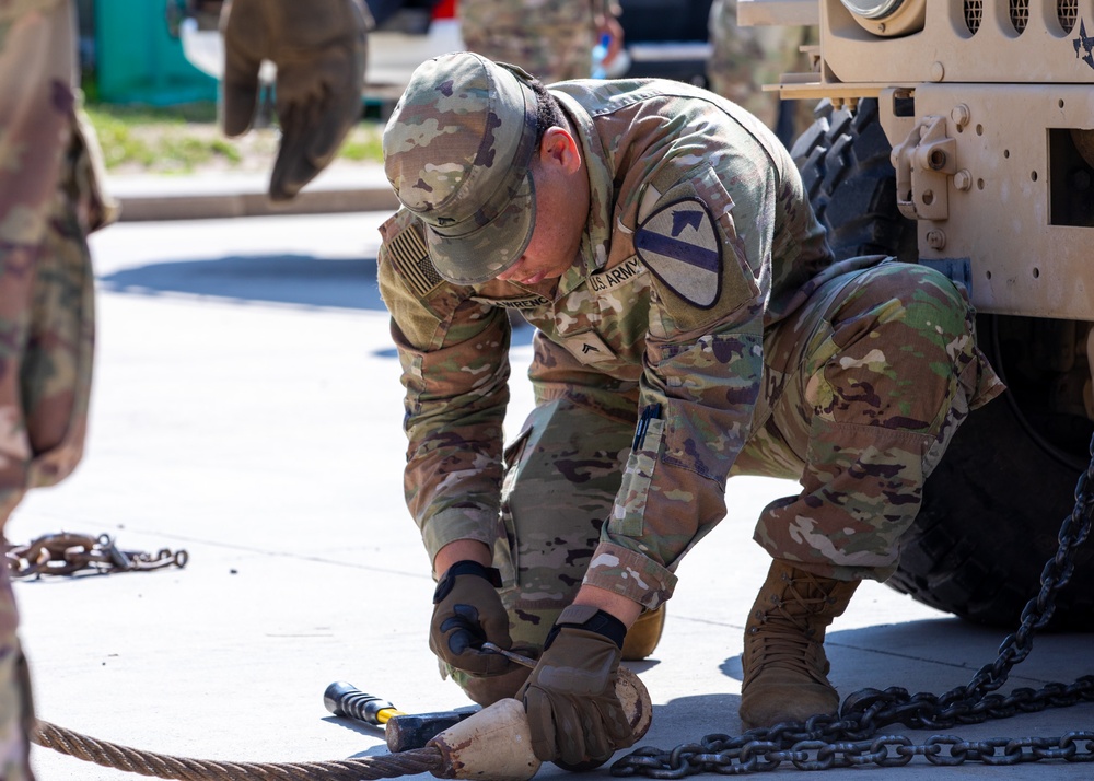 1st Cavalry Division Conducts Recovery Training with Local Polish Fire Brigade