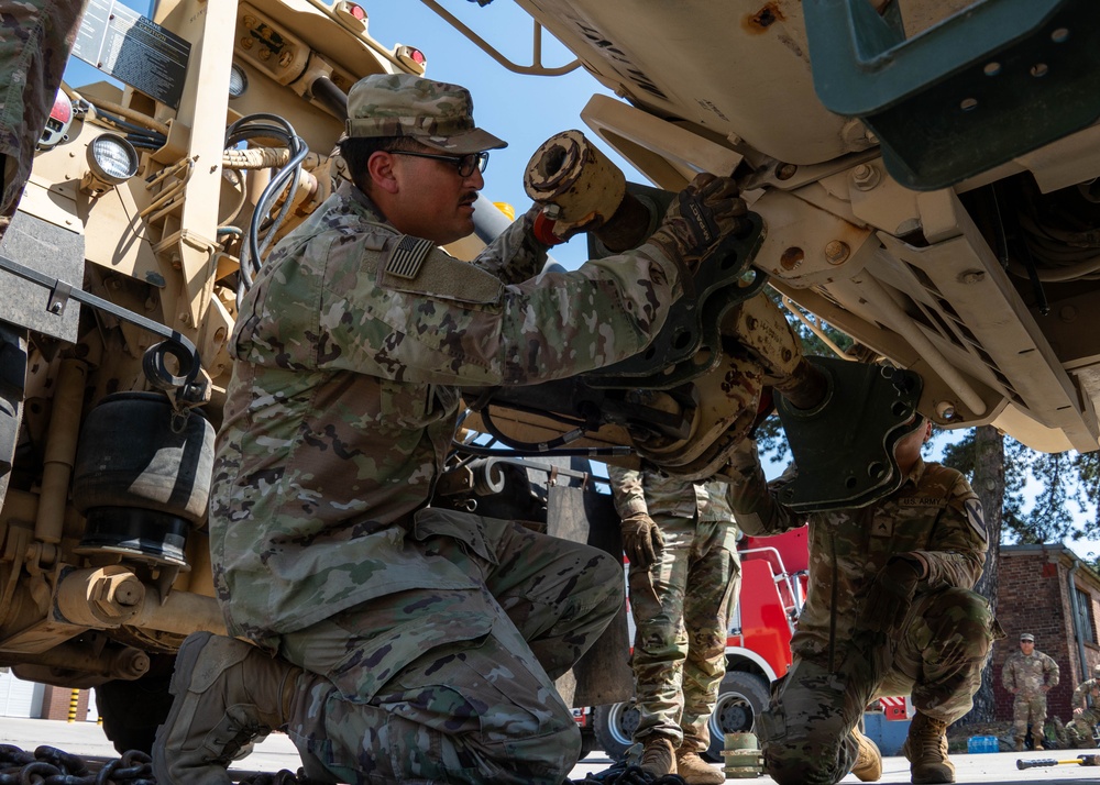 1st Cavalry Division Conducts Recovery Training with Local Polish Fire Brigade