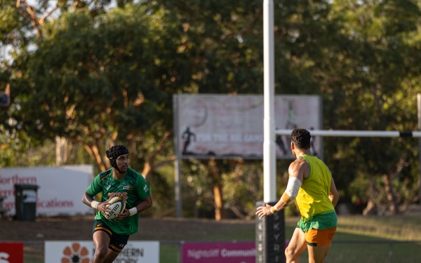 MRF-D 24.3 Marines meet Australia's National men’s rugby team Australia Sevens, practice rugby skills