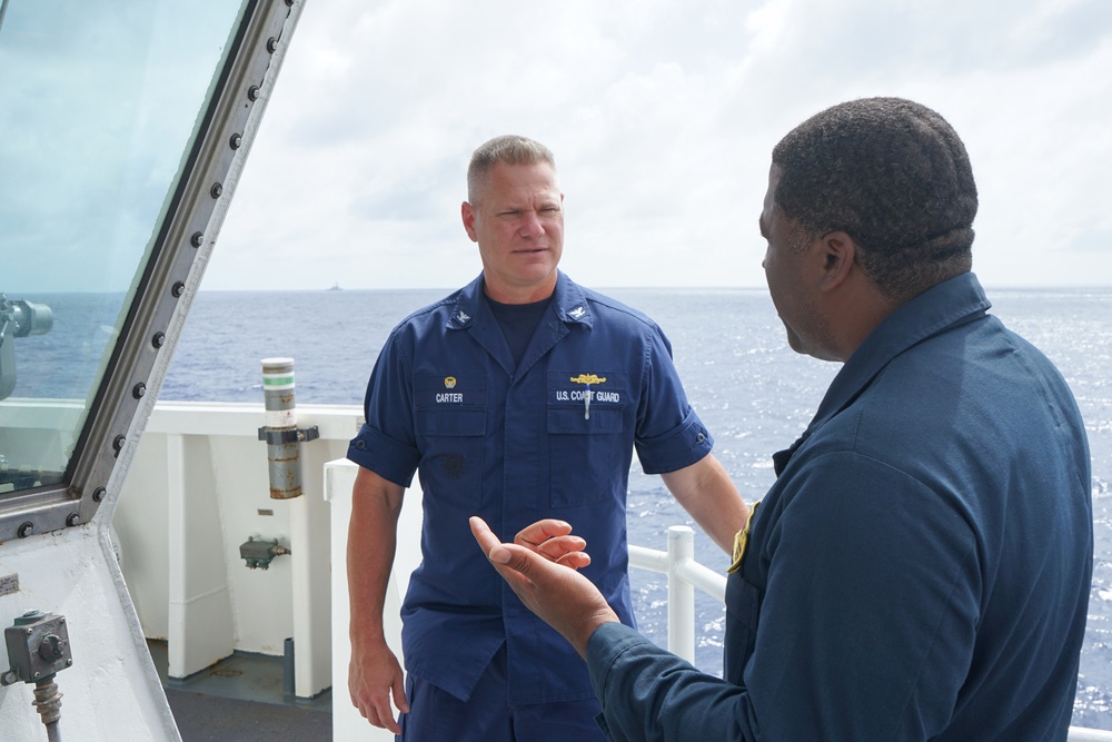 US Coast Guard and US Navy conduct operations in the Atlantic Ocean