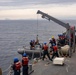 USS Higgins (DDG 76) Rigid Hull Inflatable Boat (RHIB) Recovery for Man Overboard Training