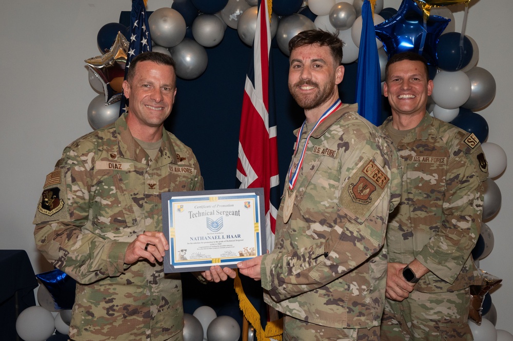 RAF Croughton technical sergeant release party