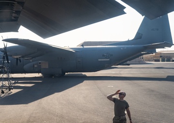 C-130J conducts cargo movement in CENTCOM AOR