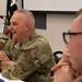 Brig. Gen. David Johnson has lunch with members of the 179th Cyberspace Wing.