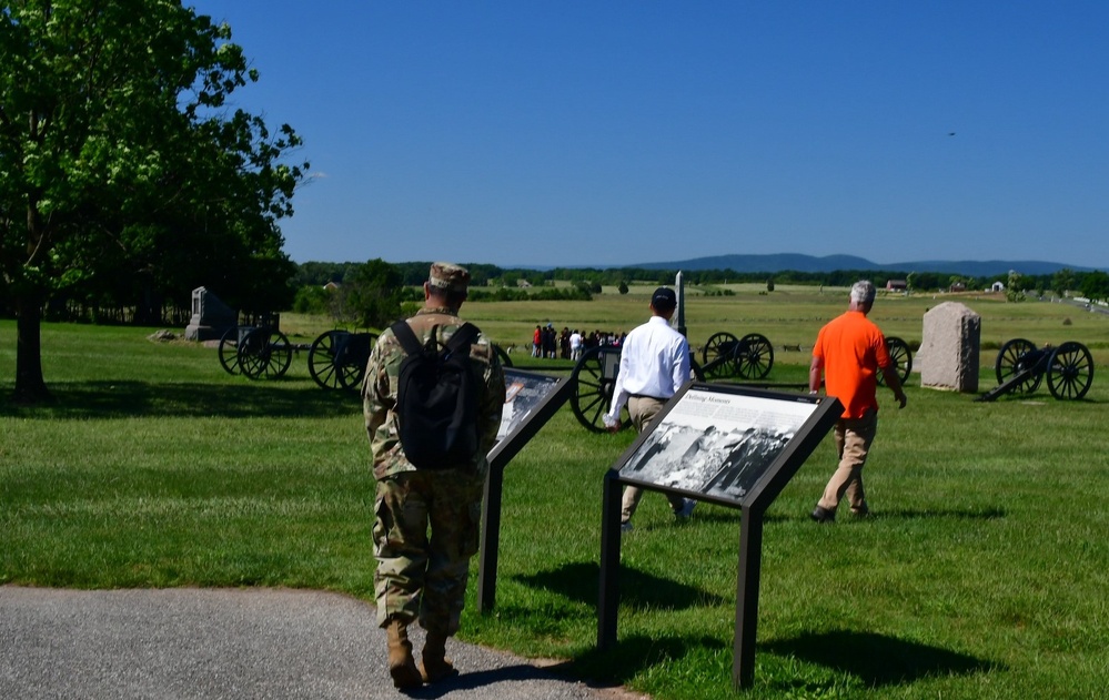 JPEO-CBRND walk the grounds of Gettysburg