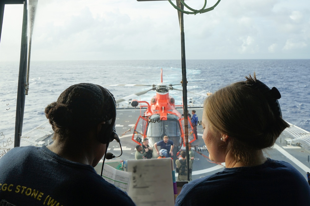 US Coast Guard and US Navy conduct operations in the Atlantic Ocean