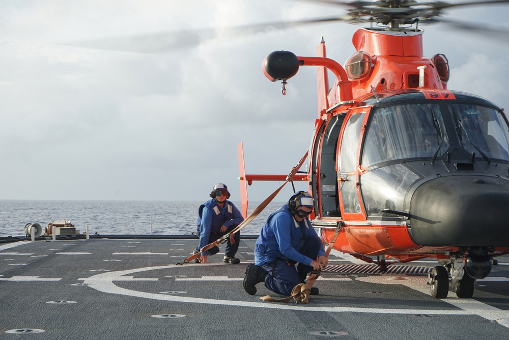 US Coast Guard and US Navy conduct operations in the Atlantic Ocean