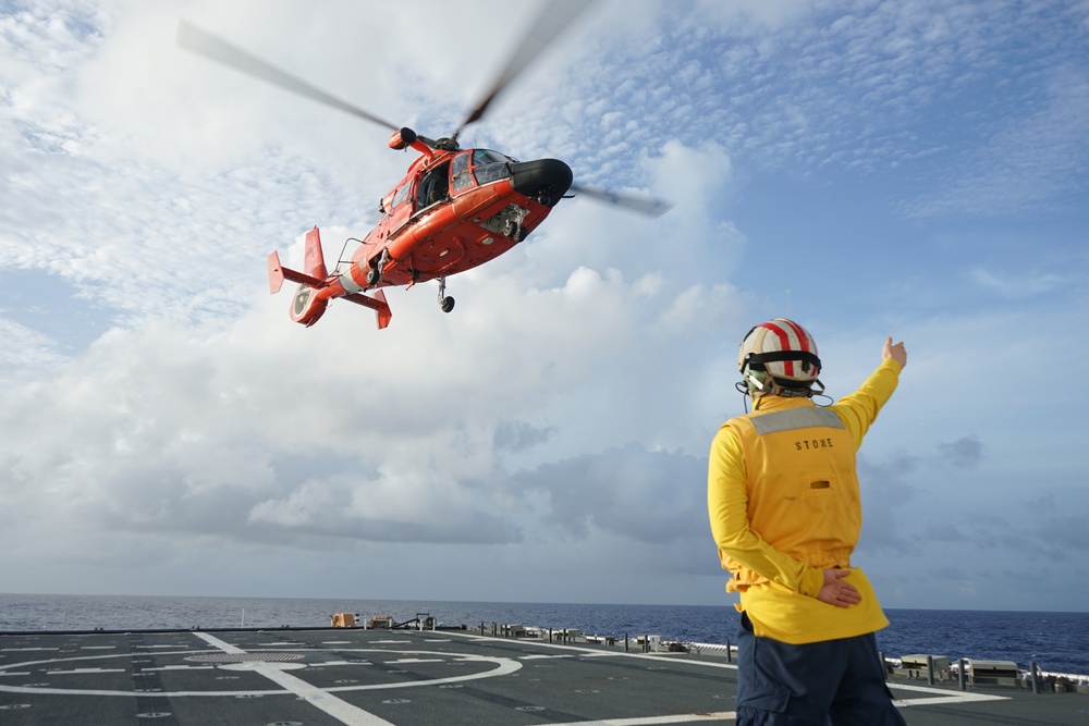 US Coast Guard and US Navy conduct operations in the Atlantic Ocean