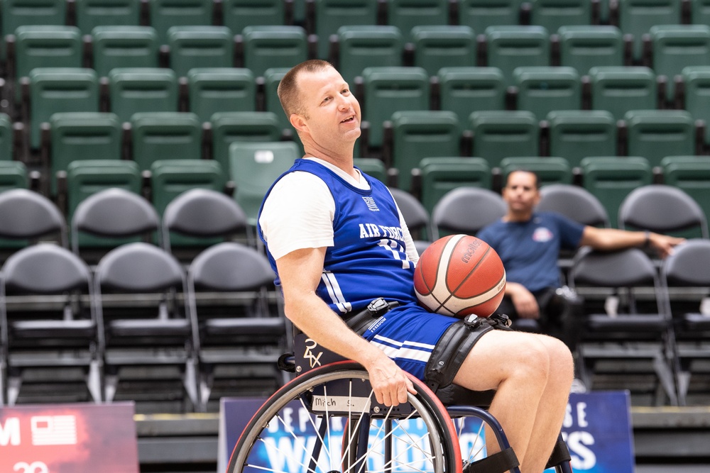 2024 Warrior Games | Wheelchair Basketball | Team Air Force | Command Chief CMSgt Edwin Ludwigsen