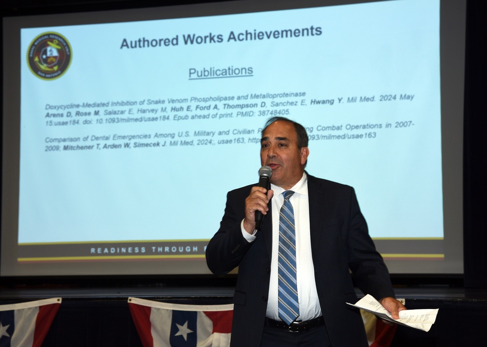 NAMRU San Antonio hosts All Hands, Recognizes Personnel