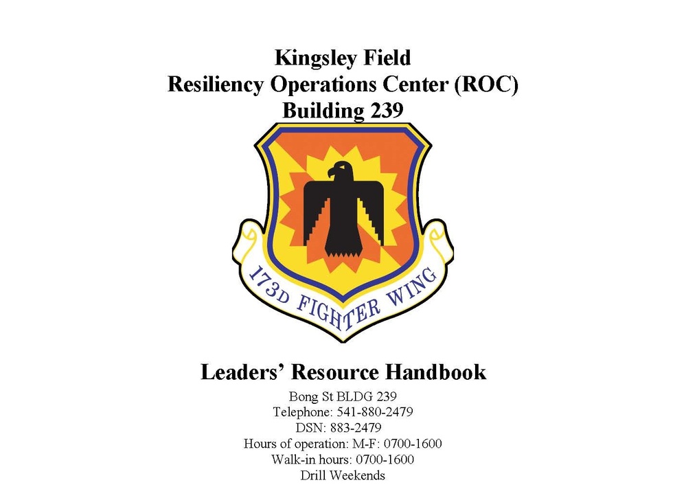 173rd FW Resiliency Team introduces resource guide for Team Kingsley