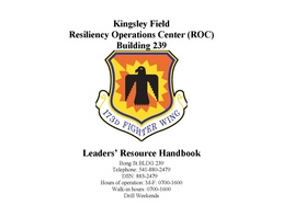 173rd FW Resiliency Team introduces resource guide for Team Kingsley