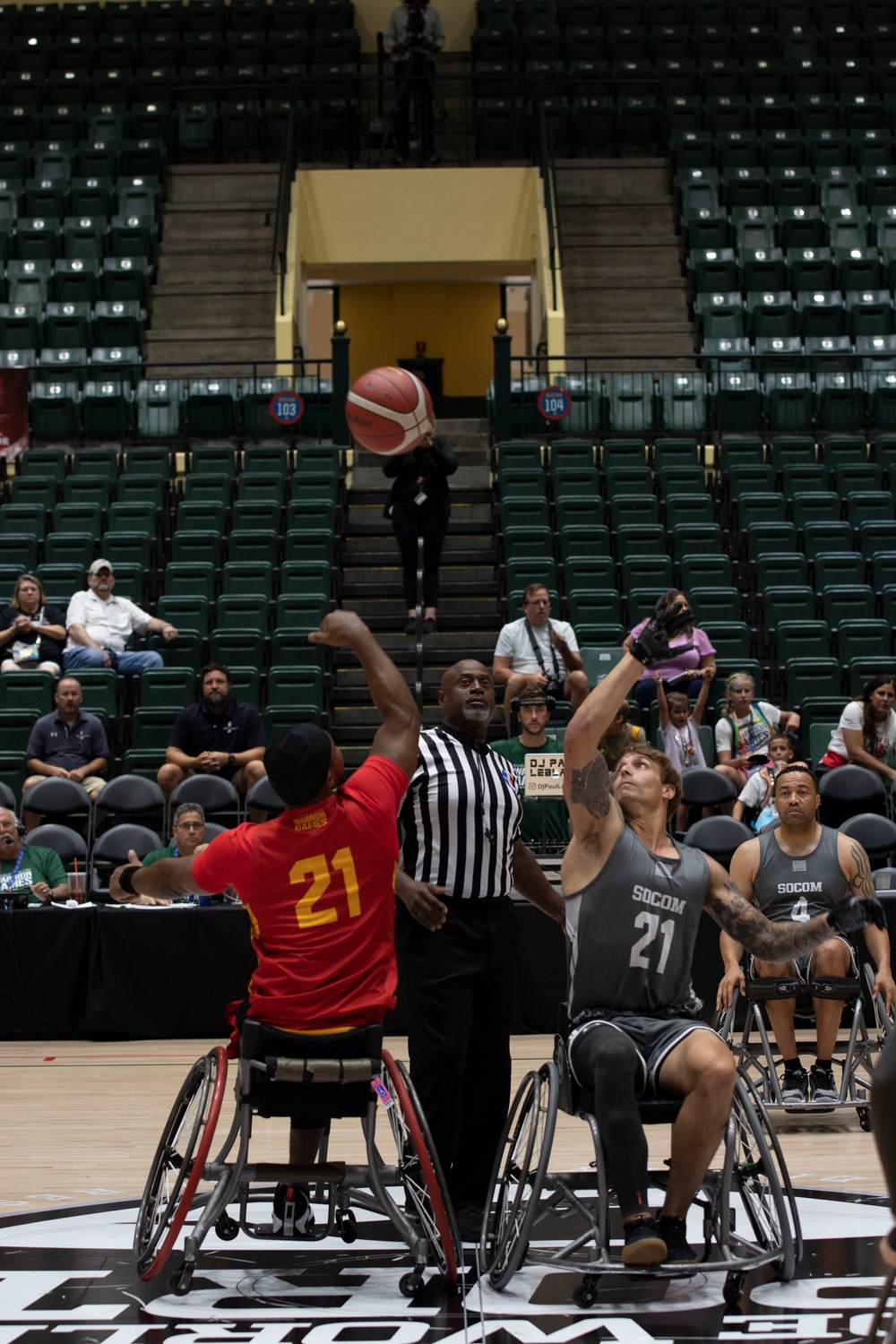 For the bronze: DoD Warrior Games wheelchair basketball game