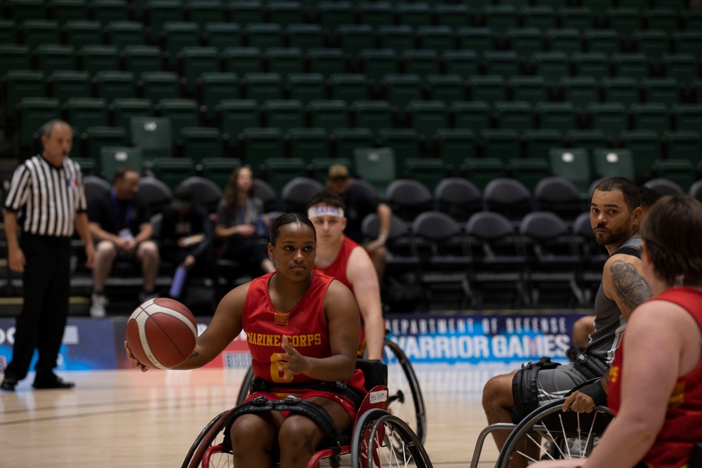 For the bronze: DoD Warrior Games wheelchair basketball game