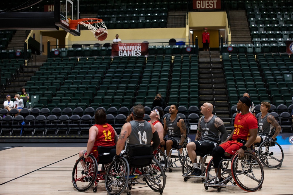 For the bronze: DoD Warrior Games wheelchair basketball game