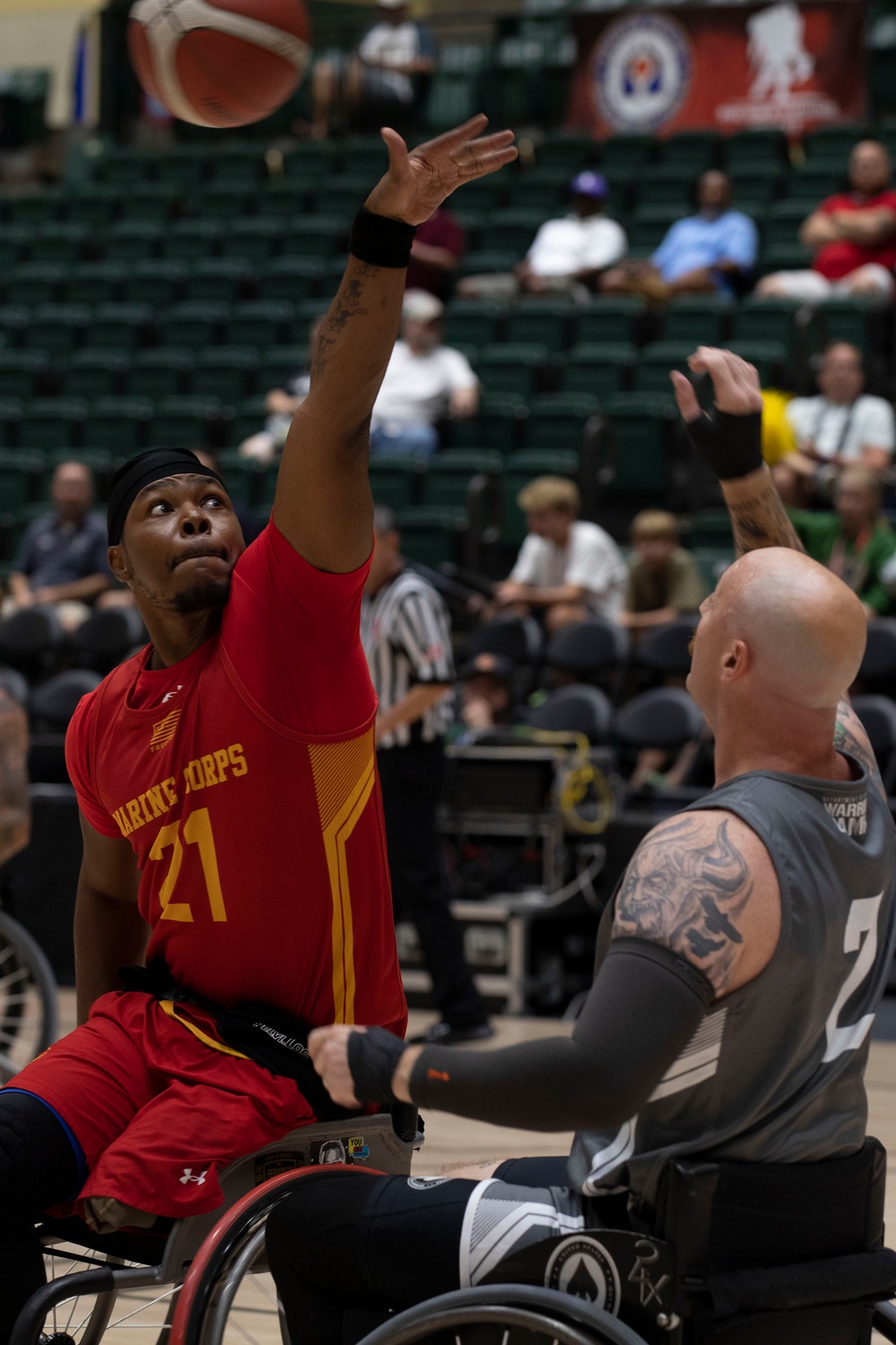 For the bronze: DoD Warrior Games wheelchair basketball game
