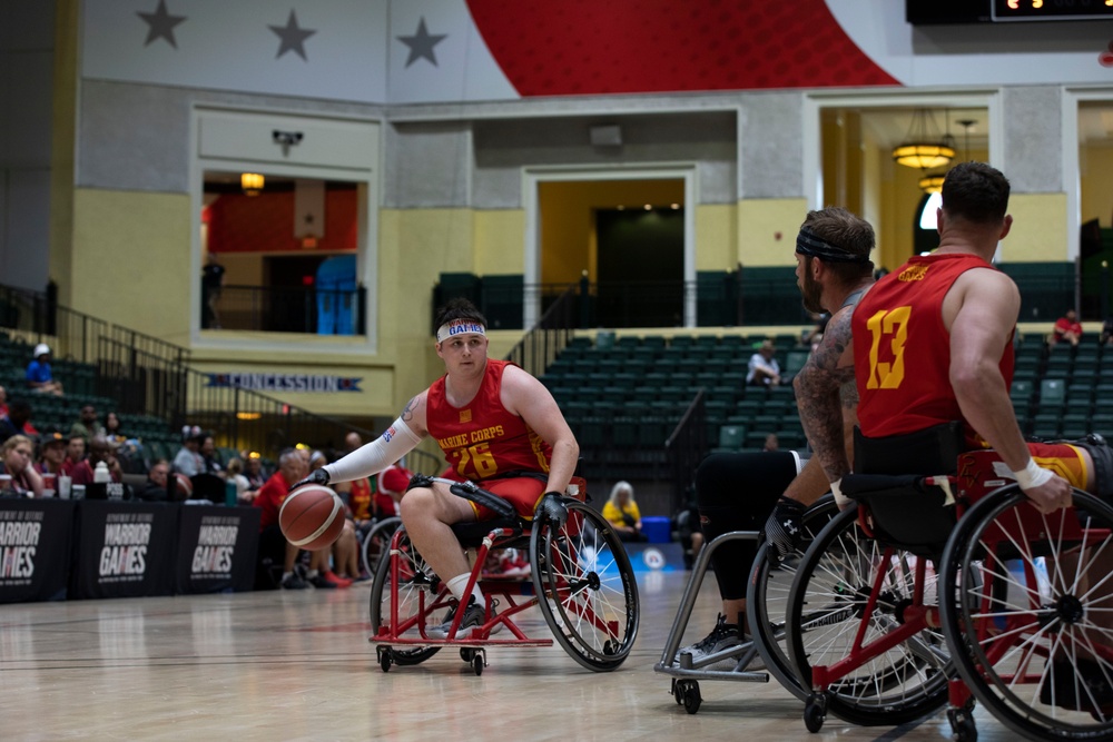 For the bronze: DoD Warrior Games wheelchair basketball game