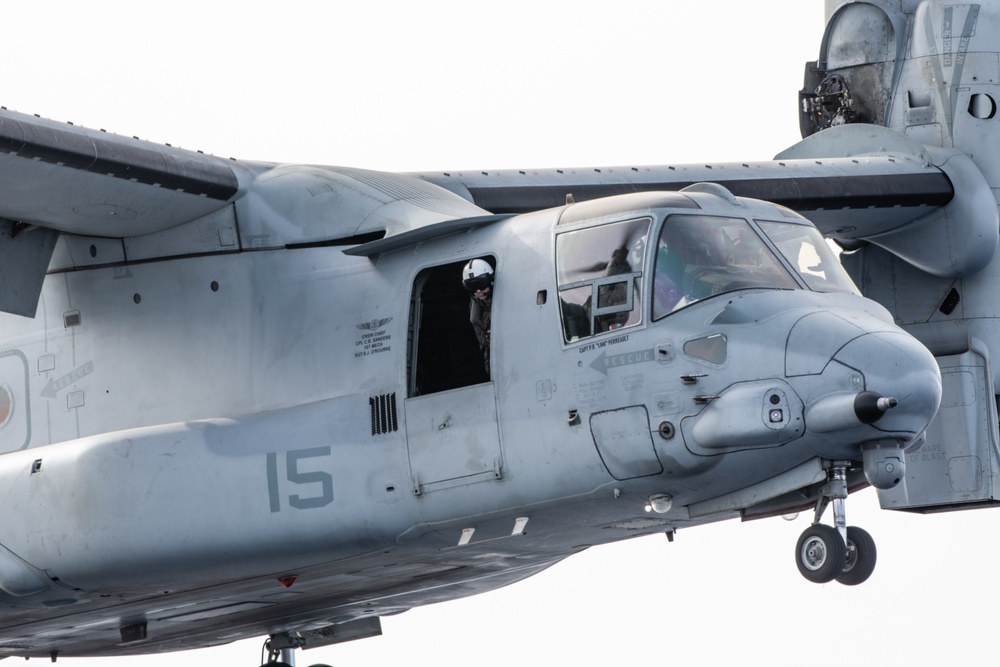 VMM-365 (REIN), 24th MEU (SOC) MV-22B Osprey Flight Operations on USS Wasp (LHD 1)