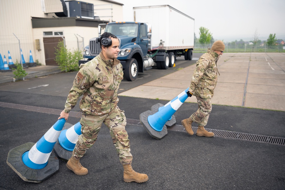 156th LRS support 52nd LRS during readiness exercise