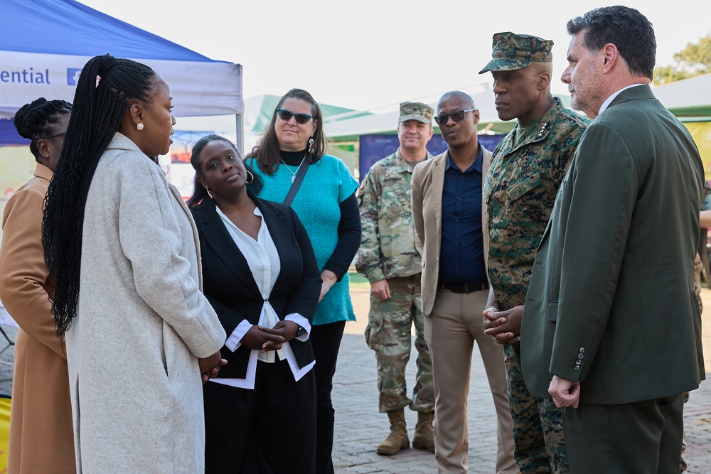 Gen. Langley attends a brief for PEPFAR and USAID from the APC Botswana