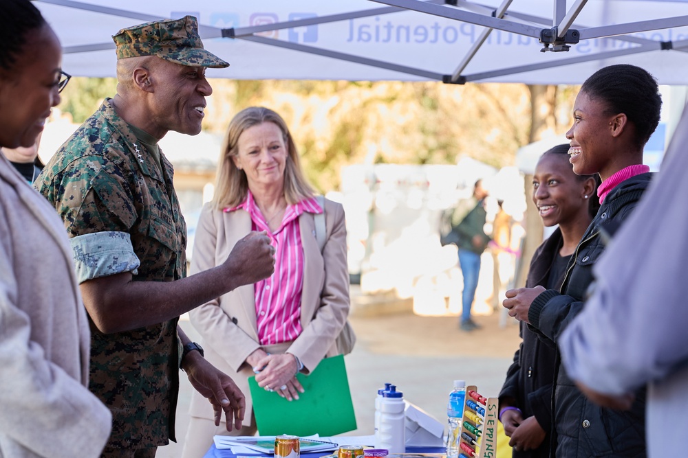 Gen. Langley attends a brief for PEPFAR and USAID from the APC Botswana