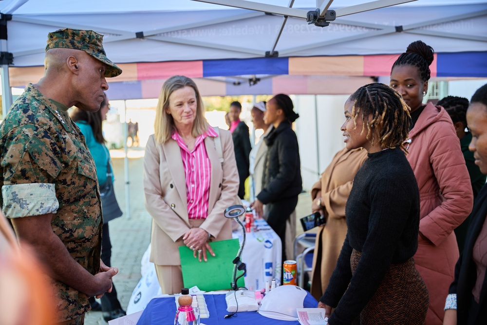Gen. Langley attends a brief for PEPFAR and USAID from the APC Botswana