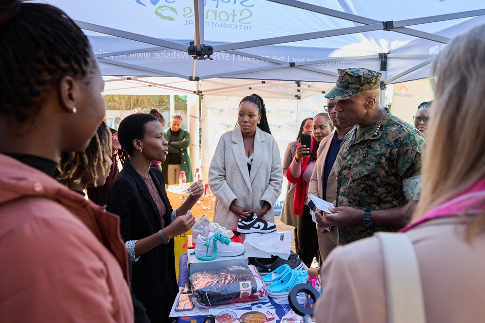 Gen. Langley attends a brief for PEPFAR and USAID from the APC Botswana