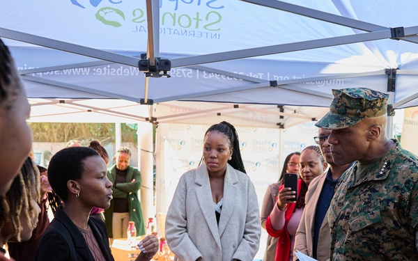 Gen. Langley attends a brief for PEPFAR and USAID from the APC Botswana