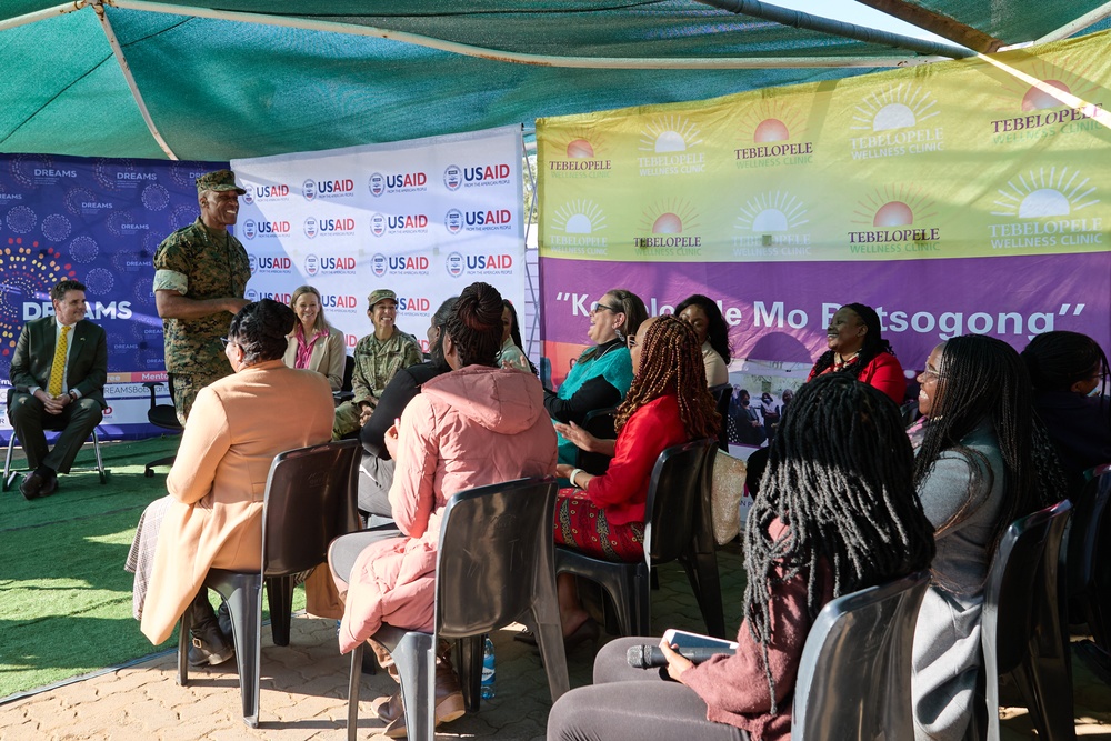 Gen. Langley attends a brief for PEPFAR and USAID from the APC Botswana