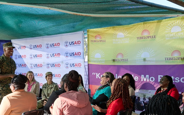 Gen. Langley attends a brief for PEPFAR and USAID from the APC Botswana