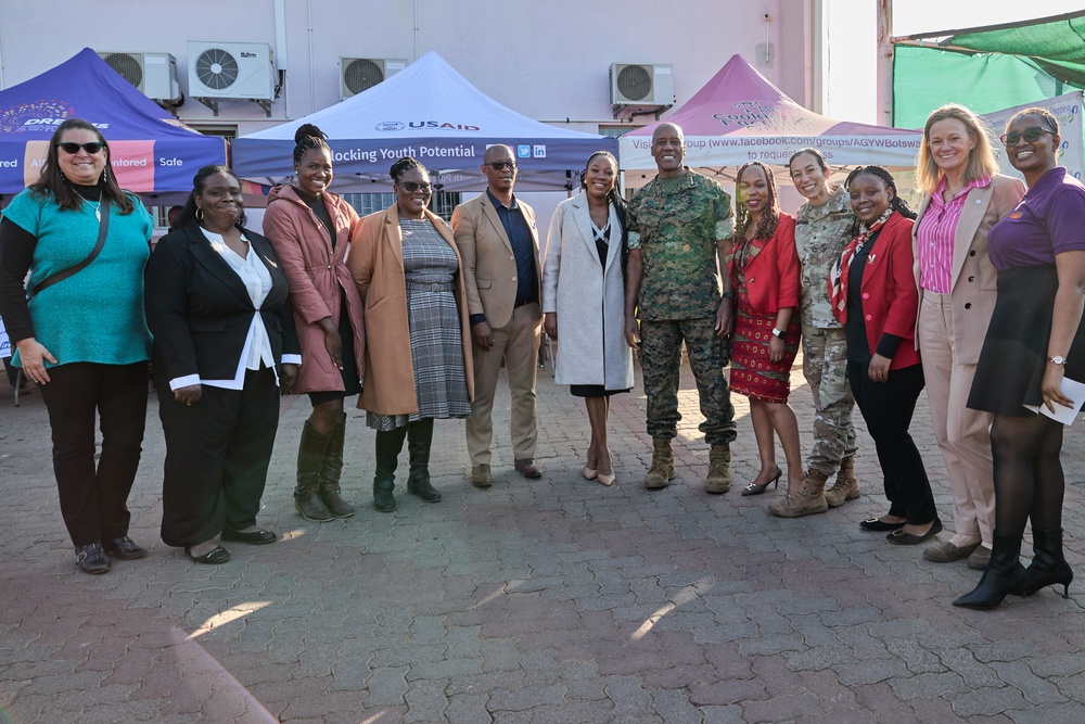 Gen. Langley attends a brief for PEPFAR and USAID from the APC Botswana