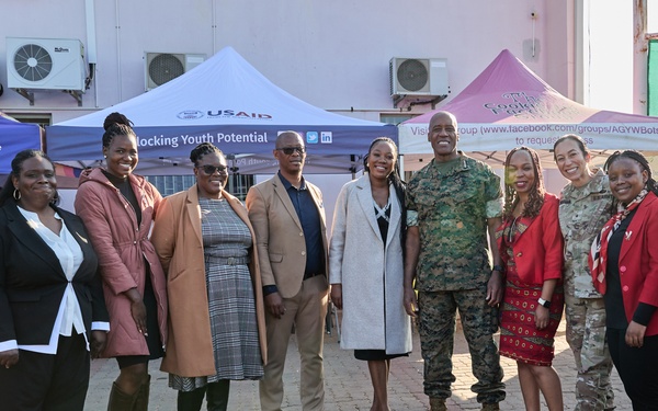 Gen. Langley attends a brief for PEPFAR and USAID from the APC Botswana