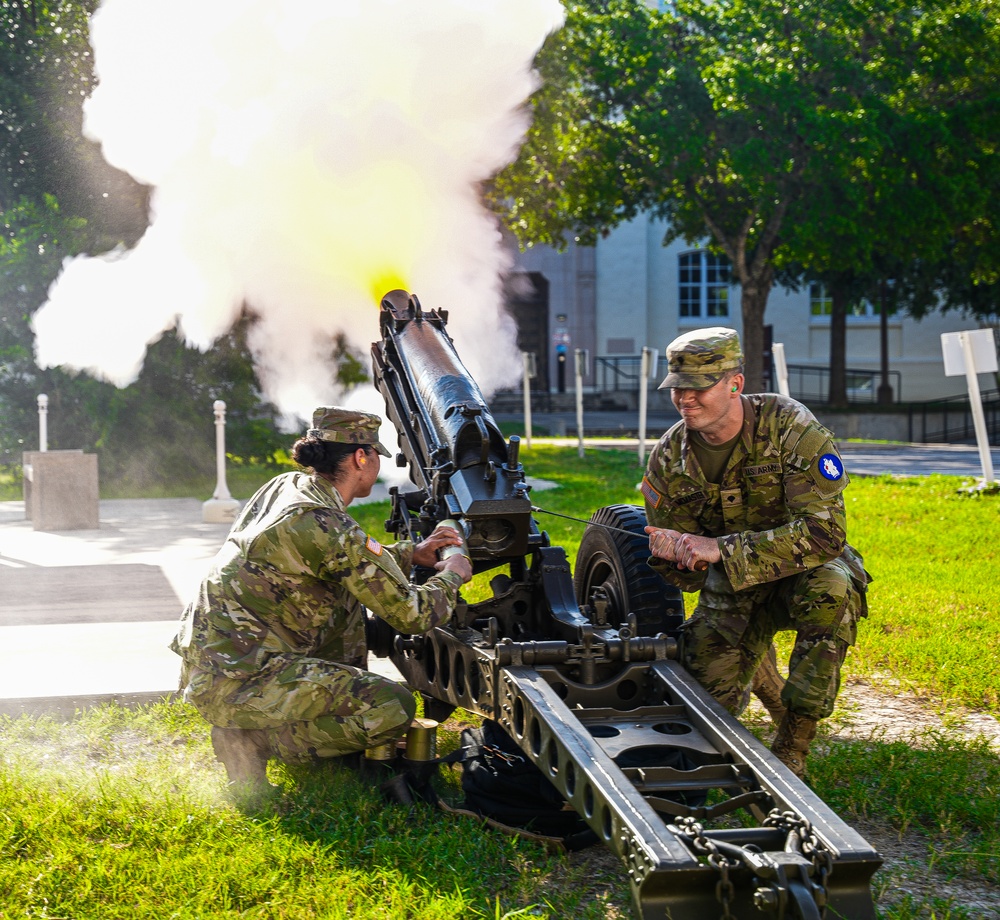 ARSOUTH salute battery render honors