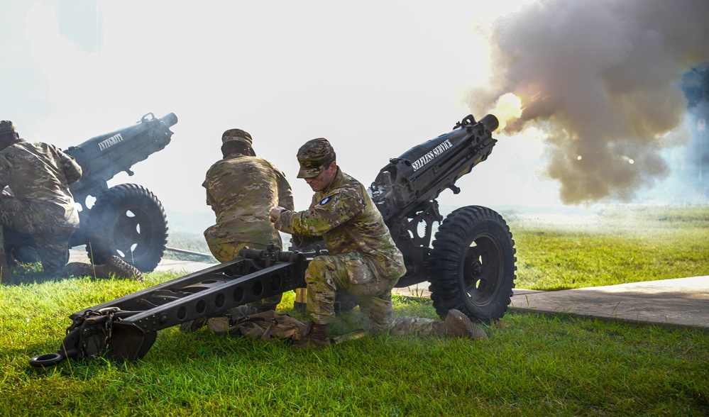 ARSOUTH salute battery render honors