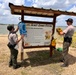 Refilling Benbrook Lake life jacket loaner station