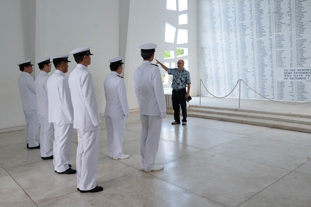 Japanese Maritime Self-Defense Force Honors USS Arizona Memorial During RIMPAC 2024