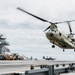 An Army CH-47 Chinook Conducts Deck Landing Qualifications on George Washington