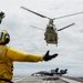 An Army CH-47 Chinook Conducts Deck Landing Qualifications on George Washington