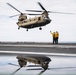 An Army CH-47 Chinook Conducts Deck Landing Qualifications on George Washington